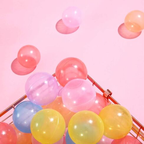 كرات حوض سباحة شفافة من بلاي ماتي - 5.9 سم بلاستيكية وخالية من الفثالات والبيسفينول- كرات شفافة شفافة مقاومة للكسر ومضادة للتعب للأطفال الصغار والأطفال (100 كرة) in Kuwait