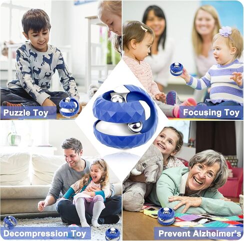 4 Pack Orbit Ball Toy, Fidget Cubes Top Spinning Toy, as Stress Relief Gifts & Creative Decompression Toys, Puzzle Games for Kids Children Adults in Kuwait