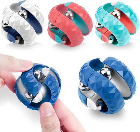 4 Pack Orbit Ball Toy, Fidget Cubes Top Spinning Toy, as Stress Relief Gifts & Creative Decompression Toys, Puzzle Games for Kids Children Adults in Kuwait