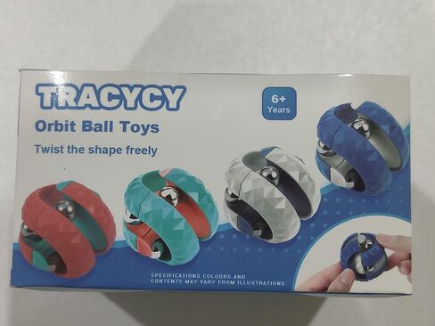 4 Pack Orbit Ball Toy, Fidget Cubes Top Spinning Toy, as Stress Relief Gifts & Creative Decompression Toys, Puzzle Games for Kids Children Adults in Kuwait