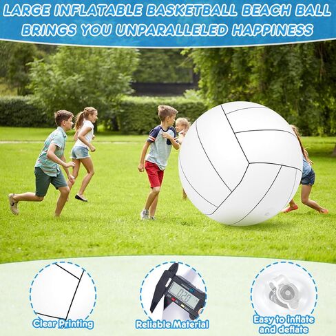 Meooeck 2 Pcs Giant Inflatable Beach Balls 40 Inch Large Baseball PVC Blow up Float Toys for Summer Beach Swimming Pool Party Favor Outdoor Activity Games in Kuwait
