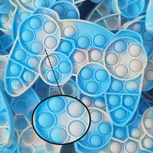 وحدة التحكم في ألعاب البوب، لعبة الأرقام والحروف الأبجدية للوحة الألعاب بوب بابل، تهجئة الحروف وتخفيف التوتر والتوحد، الاحتياجات الخاصة من السيليكون، ألعاب حسية من السيليكون، ألعاب الضغط للأطفال والأطفال البالغين (24 قطعة متعددة الألوان) in Kuwait