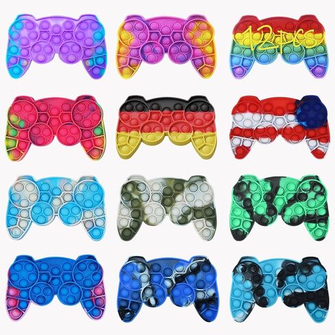 وحدة التحكم في ألعاب البوب، لعبة الأرقام والحروف الأبجدية للوحة الألعاب بوب بابل، تهجئة الحروف وتخفيف التوتر والتوحد، الاحتياجات الخاصة من السيليكون، ألعاب حسية من السيليكون، ألعاب الضغط للأطفال والأطفال البالغين (24 قطعة متعددة الألوان) in Kuwait