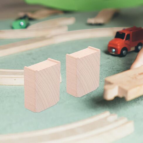 Toyvian Wooden Train Bridge Model, Multi Level Support Risers Train Track Tunnel Bridge Truss Model Cross Railway Risers Toys Train Scene Layout Props Train Accessories 6pcs in Saudi Arabia