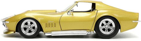 Jada Toys Big Time Muscle 1:24 1969 Chevy Corvette Stingray ZL-1 Die-cast Car Gold, Toys for Kids and Adults in Saudi Arabia