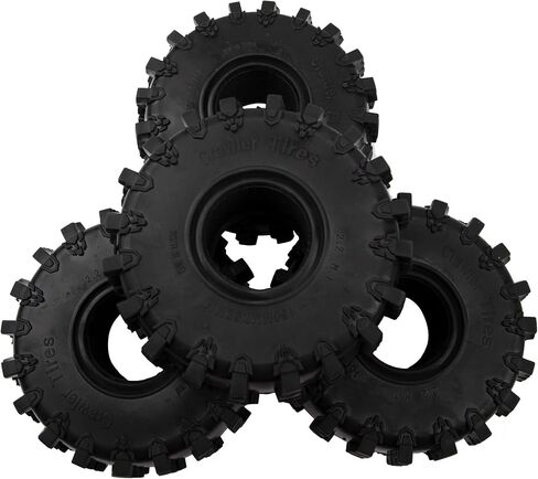 4Pcs ShareGoo Rubber 2.2" Crawler Mud Terrain Tires Super Grip Soft Tyre OD 148mm Compatible with Axial SCX10 90047 D90 TF2 Tamiya CC01 Traxxas TRX4 1/10 RC Rock Crawler Rims Beadlock in Saudi Arabia