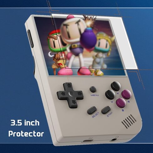 قطعتان من واقي الشاشة الزجاجي المقسى 3.5 بوصة طبقة حماية شفافة كريستالية لوحدة التحكم في الألعاب Anbernic RG35xx RG353VS Miyoo Mini Plus in Kuwait