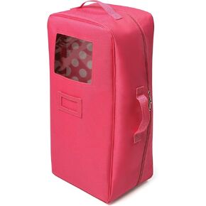 Badger Basket Toy Doll Travel Case with Pop-up Bed with Bedding for 18 inch Dolls - Pink in Saudi Arabia