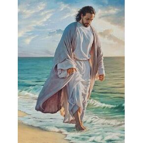 بي اوديو مجموعة الرسم الماسي من سلسلة الإيمان الديني للبالغين - يسوع المسيح - مثقاب كامل دائري 5 دي فني ماسي لتزيين حائط المنزل (11.8 × 15.7 انش) in Kuwait