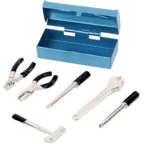 1:10 RC Crawler Decoration Tools Mini Decorative Wrench Hammer Screwdriver Toolbox for 1/10 RC Crawler Car SCX10 D90 D110 TF2 TRX4