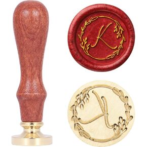 Yoption Handwritten Letter H Wax Seal Stamp, Vintage Initial Alphabet with Olive Branch Sealing Wax Stamp