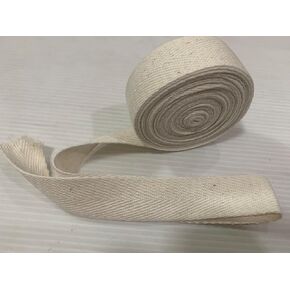 Cotton Webbing Strap 5 Yards Herringbone Twill Tape Trim Sewing Twill Ribbon Strapping Fabric for DIY Crafts Sewing Supplies (Black 3/4 Inch)