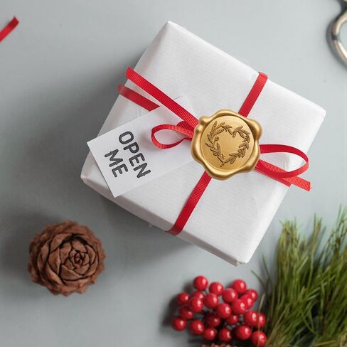 SWANGSA 50 Pcs 3D Swan Love Wax Seal Stickers, Antique Gold Self Adhesive Wax Seal Stickers for Wedding Party Invitations, Envelopes, Greeting Cards, Gift Wrappings in Kuwait