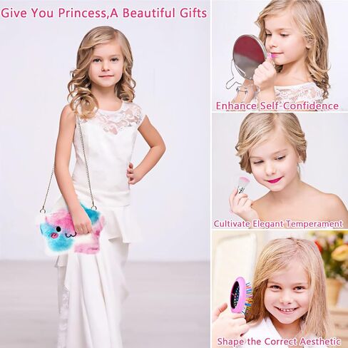 مجموعة مكياج للأطفال للفتيات - 20 قطعة مجموعة مكياج حقيقية للفتيات غير سامة قابلة للغسل للأطفال مع محفظة مستحضرات تجميل للأميرة اللطيفة، ألعاب مكياج لهدايا الفتيات بعمر 4 5 6 7 8 9 سنوات in Kuwait