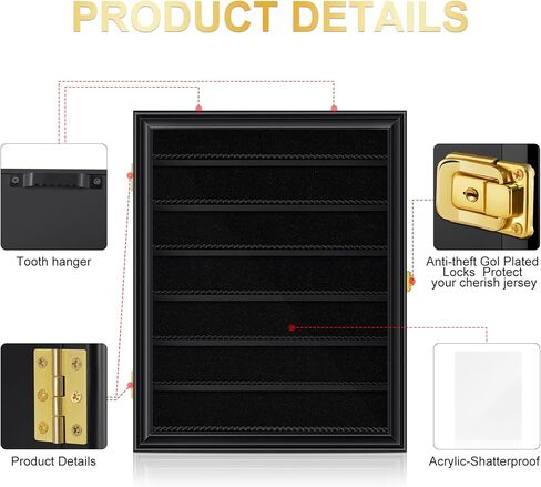 حافظة عرض مجسمات صغيرة من مليكيرو - صندوق عرض مجسمات مصغرة - خزانة عرض تذكارية تثبت على الحائط مع حماية من الاشعة فوق البنفسجية ومضادة للبهتان شفافة بنسبة 92% للاشياء الصغيرة قابلة للقفل مقاس L، اسود in Kuwait