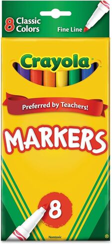 Crayola Markers, Fine Line, Assorted Classic Colors, Set of 8 in Saudi Arabia