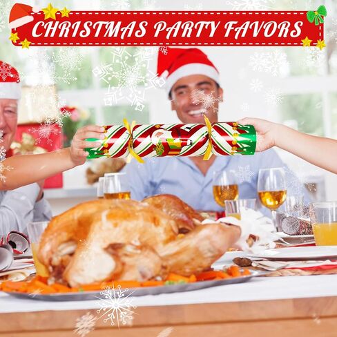 10 قطع من هدايا حفلات الكريسماس مقاس 10 انش بدون كبس مع جوائز هدايا نكتة للبالغين والاطفال لوازم الحفلات وديكورات العشاء والعاب العطلات الانجليزية البريطانية بنمط شجرة الكريسماس in Kuwait