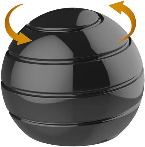 IUUWTMV كرة لعبة مكتبية دوارة حركية، جيرو لنقل الكرة المكتبية، كرة دوارة للوهم البصري لكامل الجسم، حجم كبير 2.1 بوصة (فضي) in Saudi Arabia