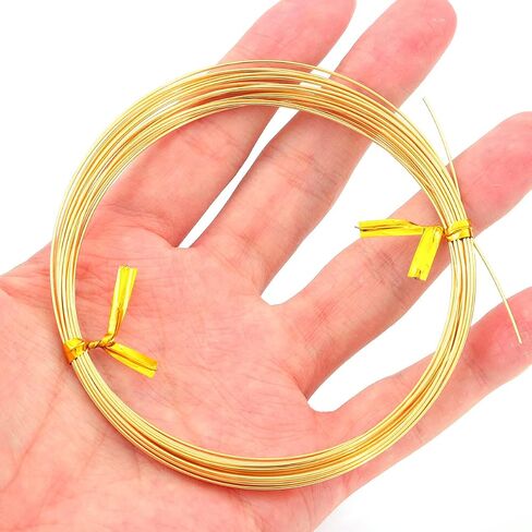 BEADIA 18K سلك مطلي بالذهب 0.6 مللي متر 5 متر حبة الحبل لسوار حلية قلادة الديكور صنع المجوهرات النتائج in Kuwait