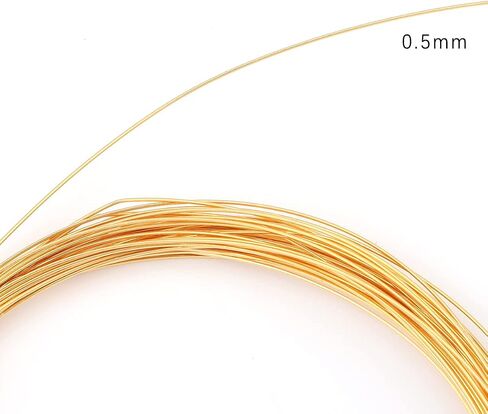 BEADIA 18K سلك مطلي بالذهب 0.6 مللي متر 5 متر حبة الحبل لسوار حلية قلادة الديكور صنع المجوهرات النتائج in Kuwait