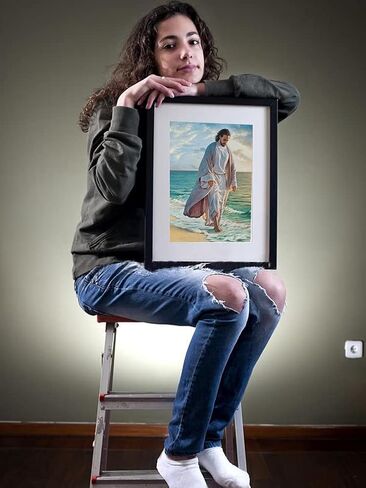 بي اوديو مجموعة الرسم الماسي من سلسلة الإيمان الديني للبالغين - يسوع المسيح - مثقاب كامل دائري 5 دي فني ماسي لتزيين حائط المنزل (11.8 × 15.7 انش) in Kuwait