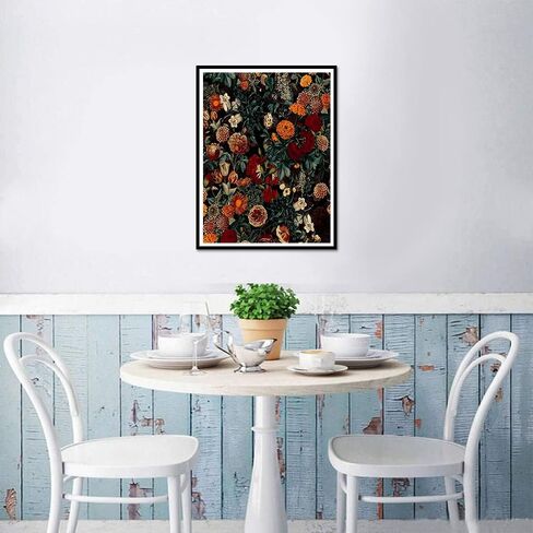 TISHIRON 5D Diamond Art Painting Kits for Adults Vintage Flowers Diamond Full Drill Floral DIY Diamond Art for Adults Beginners Kids Picture Art Crystal Painting for Home Wall Decor 12"x16" in Saudi Arabia