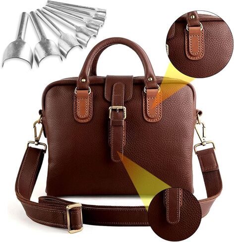 7 قطع من خرامة الزوايا الجلدية، خرامة جلدية على شكل قوس، خرامة حافة جلدية مستديرة 1/2 لصناعة حزام الحزام والمحفظة والحقيبة، 10-40 مم in Kuwait