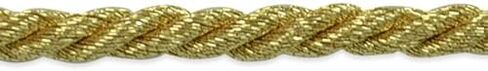 Trims by the Yard Phoenix 3/32" inch Twisted Cord Metallic Gold | (10 Yard Cut) Trim in Saudi Arabia