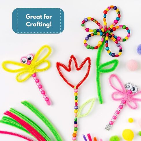 Mantello Pipe Cleaners, 176 Pack Pipe Cleaner Bulk, White Pipe Cleaners Bulk, Chenille Stems Pipe-Cleaners, Craft Supplies in Kuwait