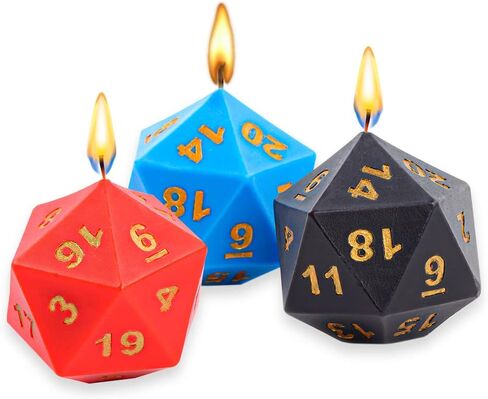 Power Beast Dungeon، شموع النرد متعدد السطوح، نرد الشمعة، مجموعة النرد، مجموعة النرد متعدد السطوح، D&D، Dungeon Master، Dungeons and Dragons، DND، RPG، 3 وحدات. in Kuwait