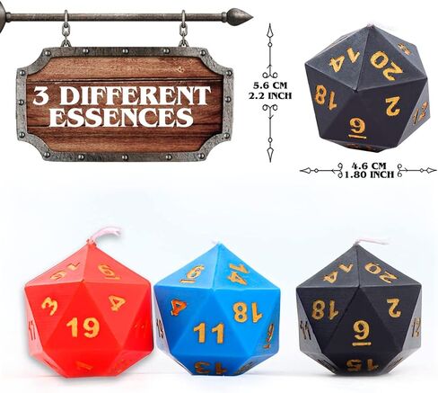 Power Beast Dungeon، شموع النرد متعدد السطوح، نرد الشمعة، مجموعة النرد، مجموعة النرد متعدد السطوح، D&D، Dungeon Master، Dungeons and Dragons، DND، RPG، 3 وحدات. in Kuwait