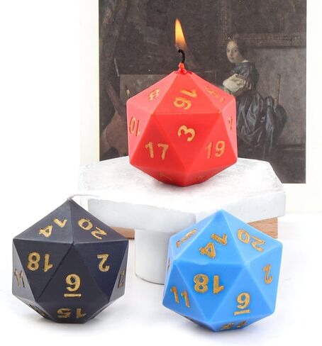 Power Beast Dungeon، شموع النرد متعدد السطوح، نرد الشمعة، مجموعة النرد، مجموعة النرد متعدد السطوح، D&D، Dungeon Master، Dungeons and Dragons، DND، RPG، 3 وحدات. in Kuwait