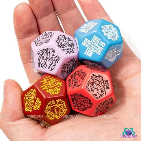 DND Generator Dice Set Random Encounter Dungeon Monster Treasure Trap Dungeons and Dragons DM Game Aide (Darkmode) in Kuwait