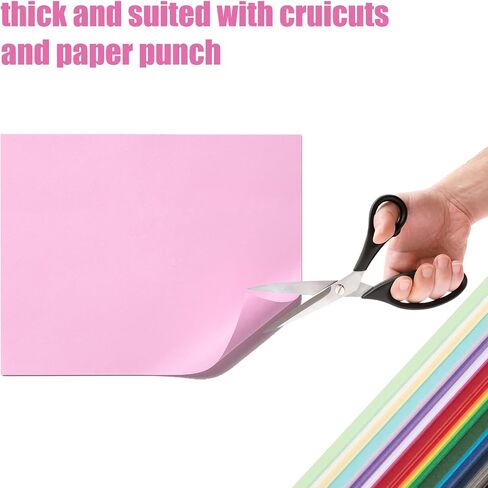 Shindel 90 Sheets Construction Paper, Heavy Duty Craft Paper A4 Colored Art Cardstock for Card Making Kids Art Crafts Scrapbooking in Saudi Arabia