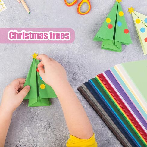 Shindel 90 Sheets Construction Paper, Heavy Duty Craft Paper A4 Colored Art Cardstock for Card Making Kids Art Crafts Scrapbooking in Saudi Arabia
