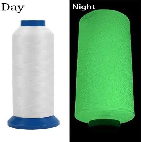 HQleshui 2 قطع تتوهج في الظلام التطريز الخيط، البوليستر التطريز الخيط لآلة التطريز المنزلية والحياكة in Kuwait