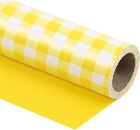 ورق تغليف قابل للعكس من WRAPAHOLIC - لفة صغيرة - 17 بوصة × 33 قدم - تصميم منقوش باللونين الأزرق والأبيض لأعياد الميلاد والعطلات والزفاف وحفلات استقبال المولود الجديد in Kuwait