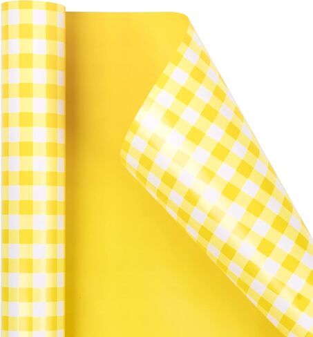 ورق تغليف قابل للعكس من WRAPAHOLIC - لفة صغيرة - 17 بوصة × 33 قدم - تصميم منقوش باللونين الأزرق والأبيض لأعياد الميلاد والعطلات والزفاف وحفلات استقبال المولود الجديد in Kuwait