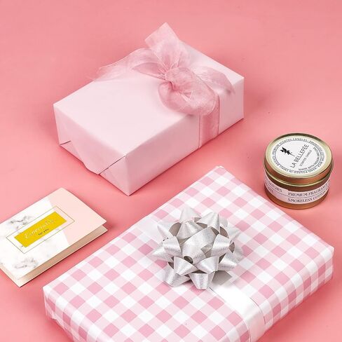 ورق تغليف قابل للعكس من WRAPAHOLIC - لفة صغيرة - 17 بوصة × 33 قدم - تصميم منقوش باللونين الأزرق والأبيض لأعياد الميلاد والعطلات والزفاف وحفلات استقبال المولود الجديد in Kuwait