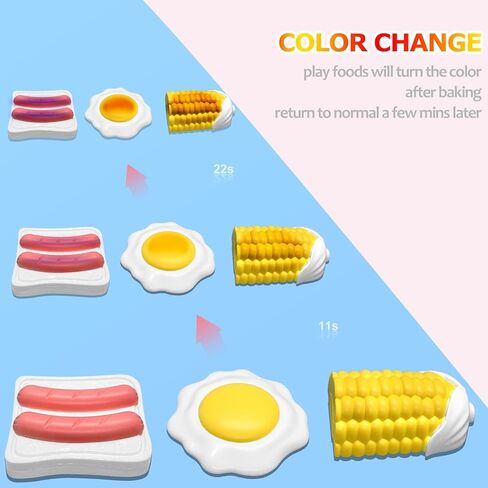 لعبة مقلاة هوائية، مجموعة إكسسوارات مطبخ للعب للأطفال الصغار - مجموعة ألعاب مطبخ للأطفال مع موسيقى وأطعمة متغيرة الألوان، ألعاب مطبخ للأطفال بعمر 2 3 4 5+ لعب تظاهري، هدية رائعة للأولاد والبنات in Kuwait