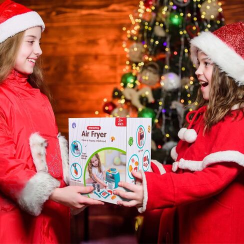 لعبة مقلاة هوائية، مجموعة إكسسوارات مطبخ للعب للأطفال الصغار - مجموعة ألعاب مطبخ للأطفال مع موسيقى وأطعمة متغيرة الألوان، ألعاب مطبخ للأطفال بعمر 2 3 4 5+ لعب تظاهري، هدية رائعة للأولاد والبنات in Kuwait