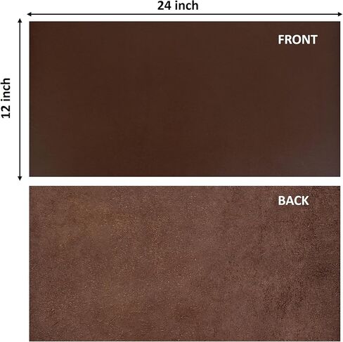 ملاءات جلدية من Genique Tooling للحرف اليدوية قطع جلدية محببة بالكامل بسمك 2 مم للحرف اليدوية والأدوات والخياطة والنحت والمشروعات اليدوية وصناعة المجوهرات (بني، 30.48 سم × 60.96 سم) in Kuwait