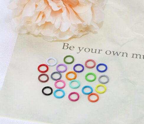Shapenty 20 Colors Iron Open Jump Rings Connector Split Rings for Keychain Necklace Bracelet Earring Pendant Bead Jewelry Finding Making Charm Crafting Project, 1.2x8mm, 200PCS in Saudi Arabia