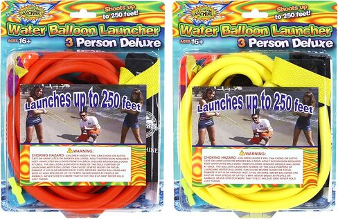 Water Sports 3-Person Water Balloon Launcher Sling Shot Kit (Color May Vary), Deluxe in Kuwait
