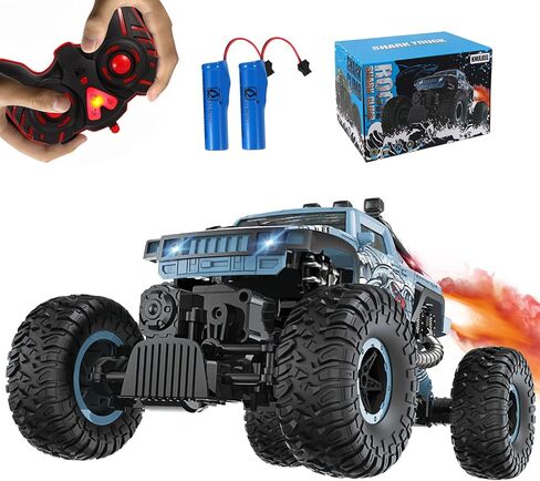 سيارة تحكم عن بعد 1:16 من شركة نوليل، 2.4 جيجا هرتز جميع التضاريس بريموت كنترول، شاحنة دفع رباعي مع أضواء LED وشاحنة رذاذ موسيقى ديناميكي للأطفال من 8 إلى 12 سنة والكبار in Kuwait