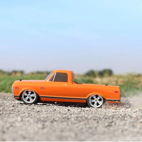 شاحنة Losi RC 1/10 1972 Chevy C10 Pickup Truck V100 AWD RTR (بطاريات وشاحن غير متضمنة) أسود LOS03034T2 in Saudi Arabia