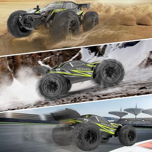 unanscre Remote Control Car, 1:16 RC Truck, 2.4GHZ All Terrain Off-Road Monster Truck with LED Shell, Xmas Gifts for Kids Boys Girls Age 6+ in Kuwait