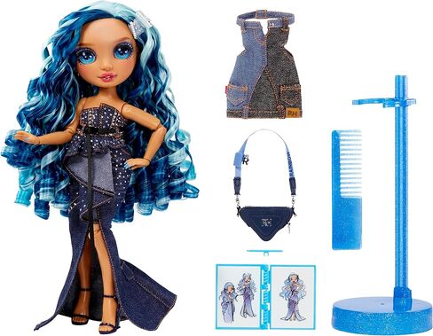 Rainbow High Fantastic Fashion Skyler Bradshaw - Blue 11" Fashion Doll and Playset with 2 Complete Doll Outfits, and Fashion Play Accessories, Great Gift for Kids 4-12 Years Old in Saudi Arabia