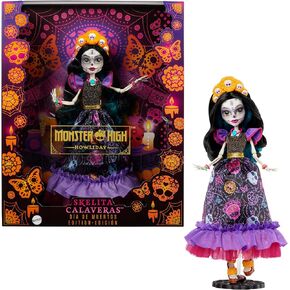 Monster High Doll, Skelita Calaveras Día De Muertos Collectible with Displayable Packaging, Colorful Fashion with Traditional Details in Saudi Arabia