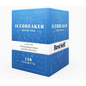 BestSelf Icebreaker Deeper Talk Deck - Conversation Starter Card Pack to Deepen Friendships with 150 Prompts to Create Real Conversations for Friends, Coworkers, Family, Dates